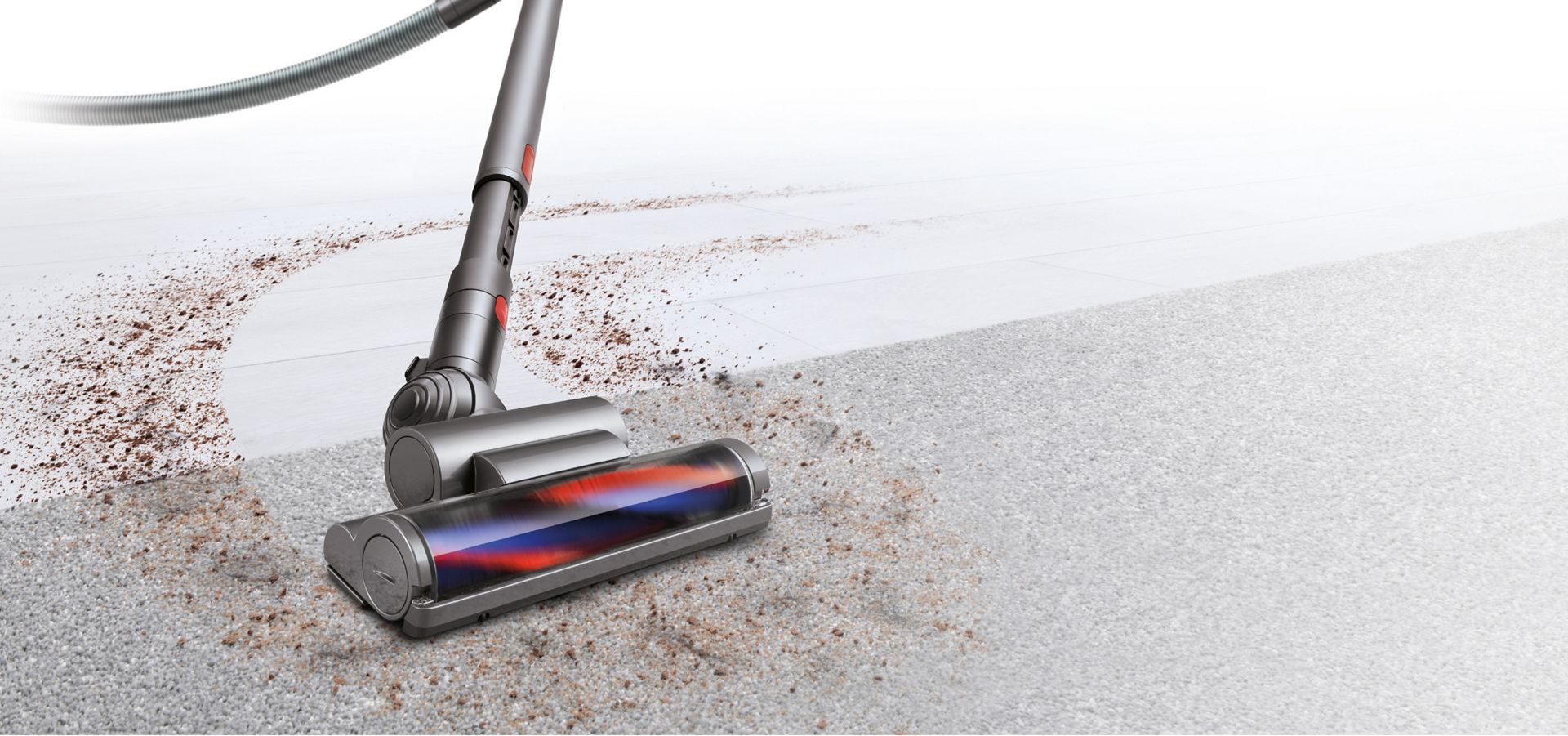 Carbon fiber turbine tool cleaning dirt on the ground