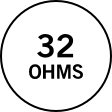 32 Ohms