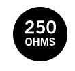 250 ohms