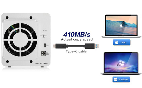 Noontec-TerraMaster D2-310 USB 3.1 Type C External Hard Drive 2-Bay RAID Enclosure