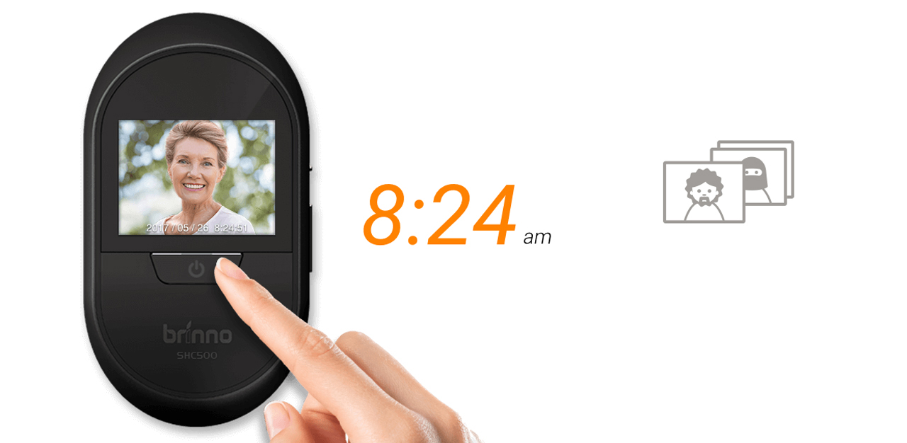 Brinno SHC500 12mm Digital Front Door Peephole Security Camera