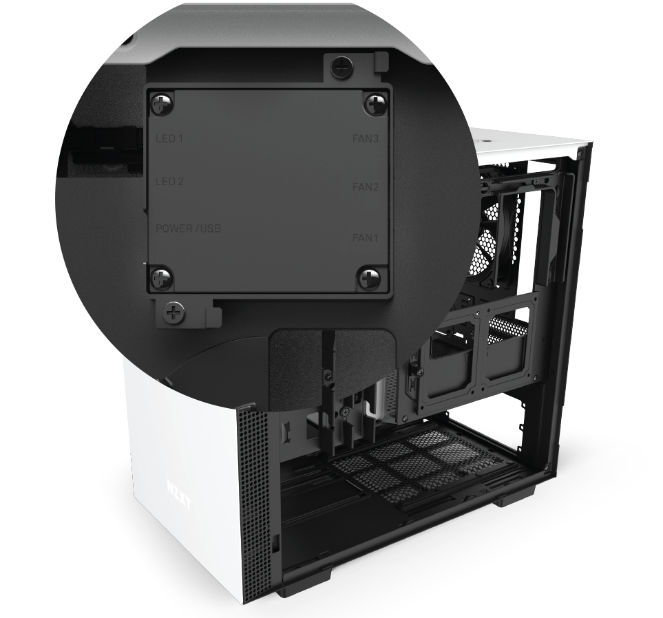 Radiator mounting kit on the NZXT H Series H510 Elite Case