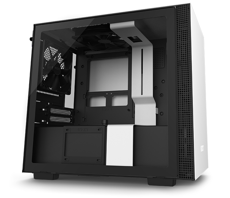 NZXT H Series H510 Elite Case with Its Side Panel Removed, Facing to the Right