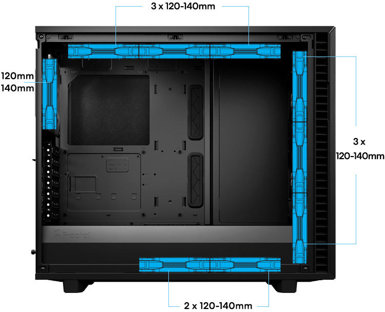 Fractal Define 7 case SUPERIOR AIRFLOW
