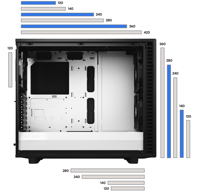 Fractal Define 7 case FLEXIBLE DUAL-LAYOUT DESIGN