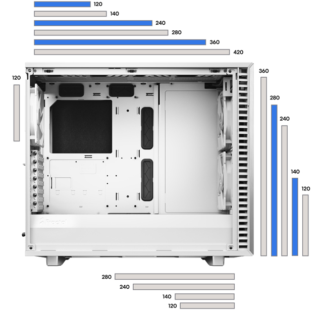 Fractal Define 7 case FLEXIBLE DUAL-LAYOUT DESIGN