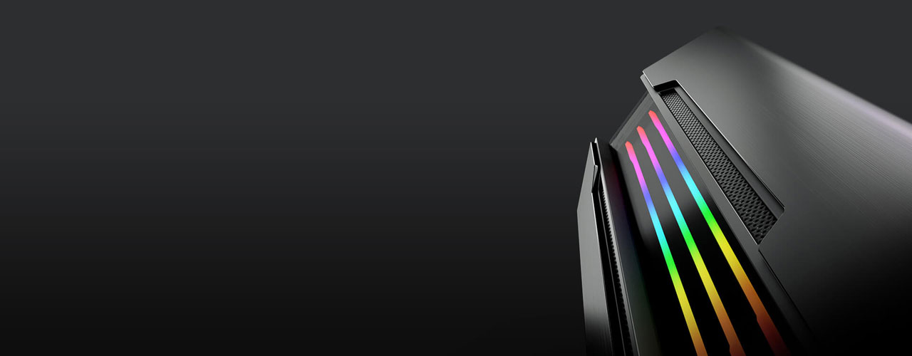 Detail view of the front RGB lighting