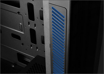 Front side of the MATREXX 55 case with the side panel removed