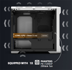 Phanteks Enthoo Evolv ITX Series PH ES215P WT White Mini ITX Computer