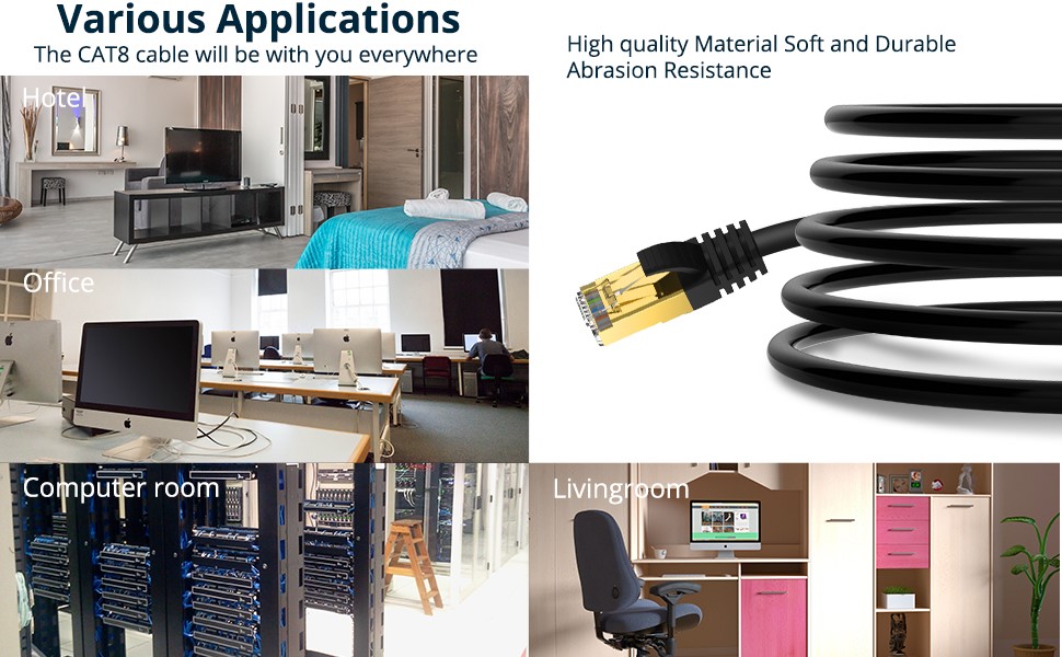 different scenarios are on display which need the use of the ethernet cable.
