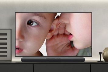 Yamaha YAS-109 Sound Bar with Built-in Subwoofers works with TV with the Clear Voice mode enabled