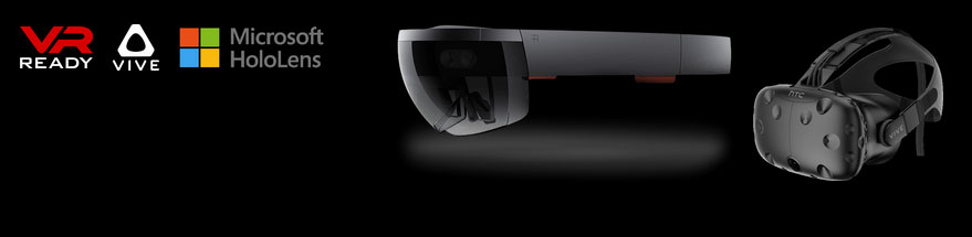 VR Headsets and Badges for VR Ready, VIVE and Microsoft HoloLens