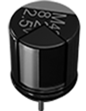 Closeup of a solid cap with a part of the external case being cut off