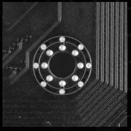 Two rings of soldering points