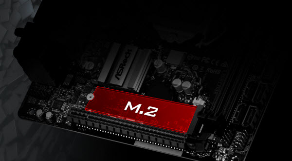 M.2 Area on the ASRock H310M motherboard
