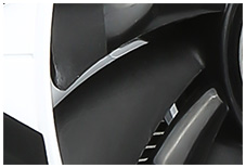 Closeup of the traditional fan blade