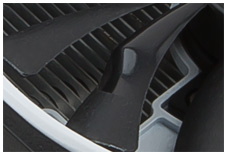 Closeup of the dispersion fan blade