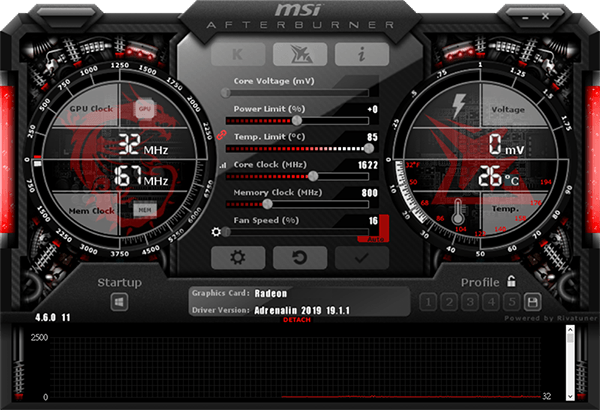 Screenshot of the AFTERBURNER
