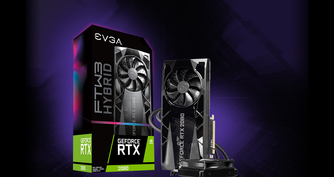 The EVGA GeForce RTX 2080 Card Along with Its Box