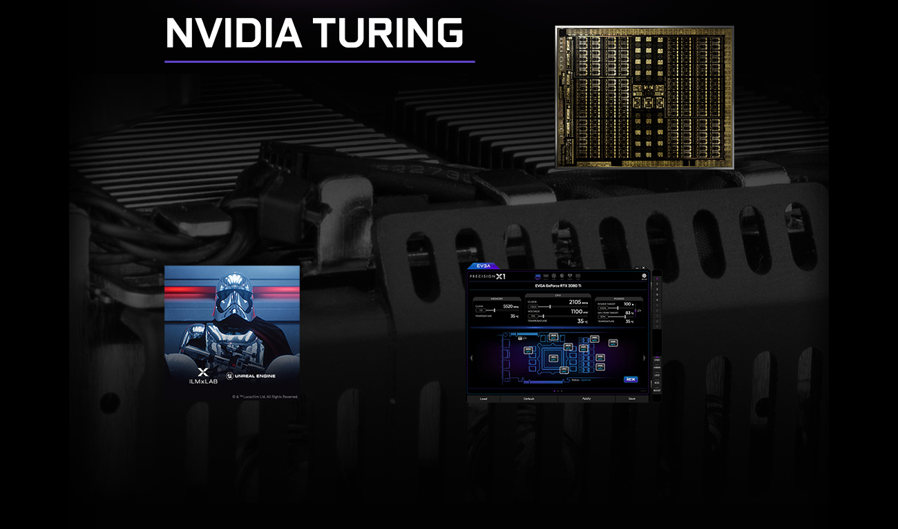 NVIDIA TURING Architecture Along ILMxLAB, Unreal Engine and Precision X1 Software Images