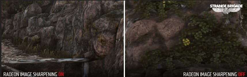 comparison between Radeon Image Sharpening and none