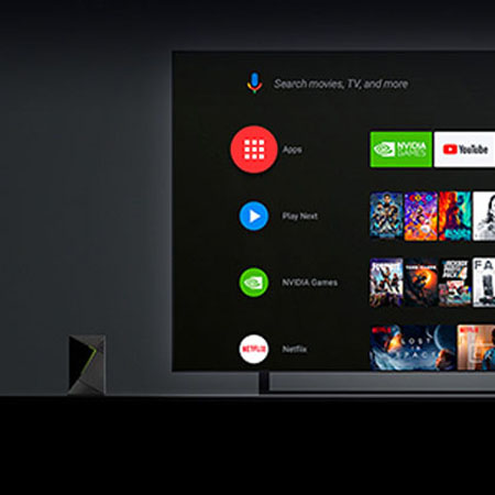 SHIELD TV Pro along side with a TV