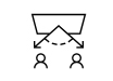 Viewing Angle of a display facing two people icons