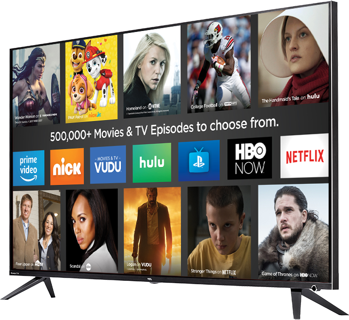 TCL R617 Smart LED Roku Smart TV side view