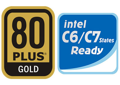 80 PLUS Gold Certified and Intel C6/C7 States icon