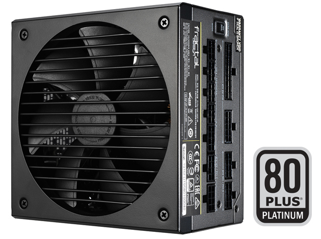 80 PLUS PLATINUM EFFICIENCY Badge Next to the Power Supply Standing Up