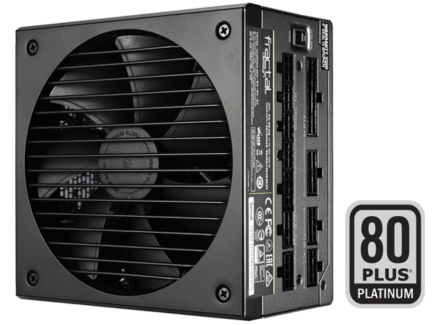 80 PLUS PLATINUM EFFICIENCY Badge Next to the Power Supply Standing Up