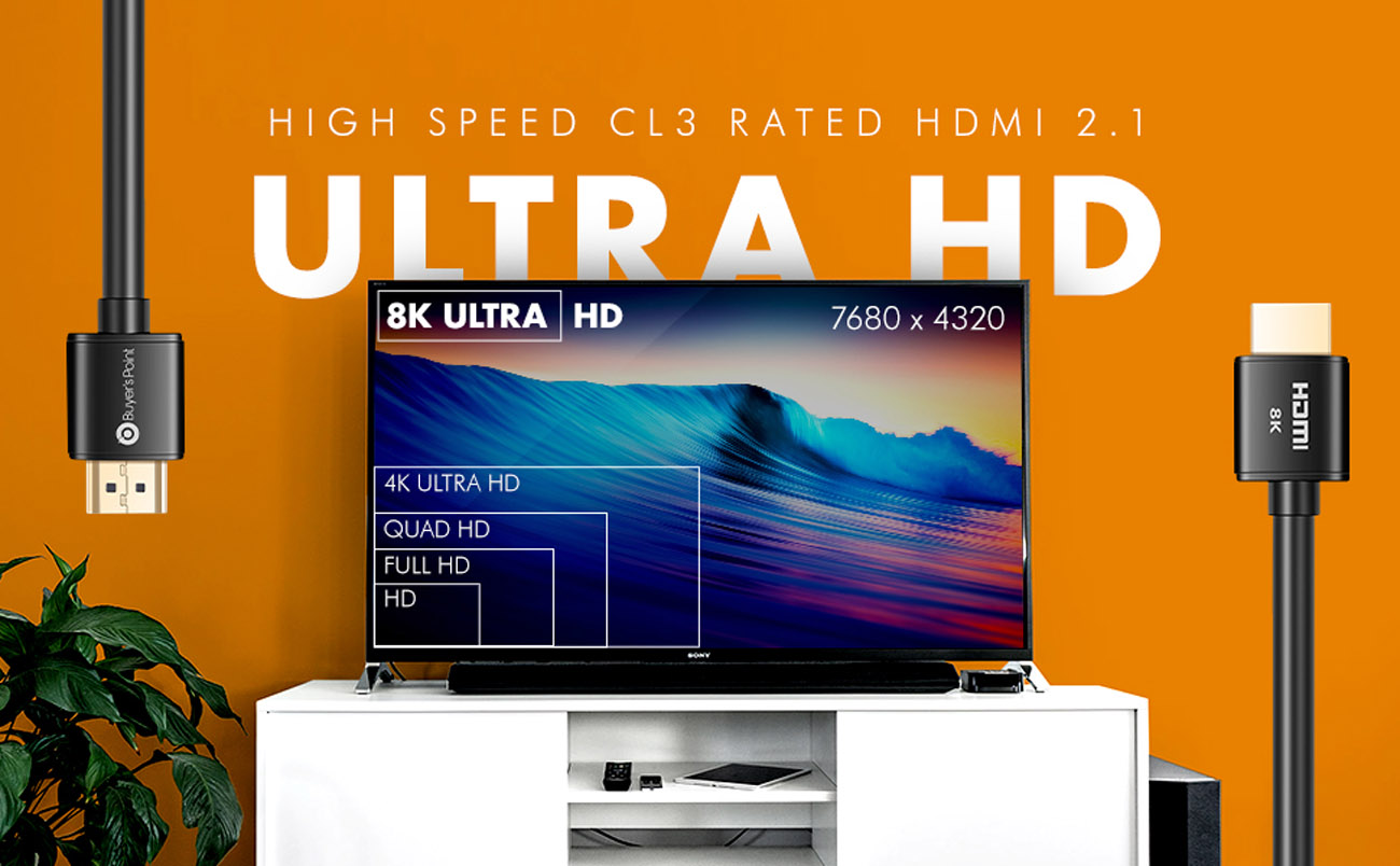 Buyer's Point Ultra High Speed HDMI 2.1 Cable
