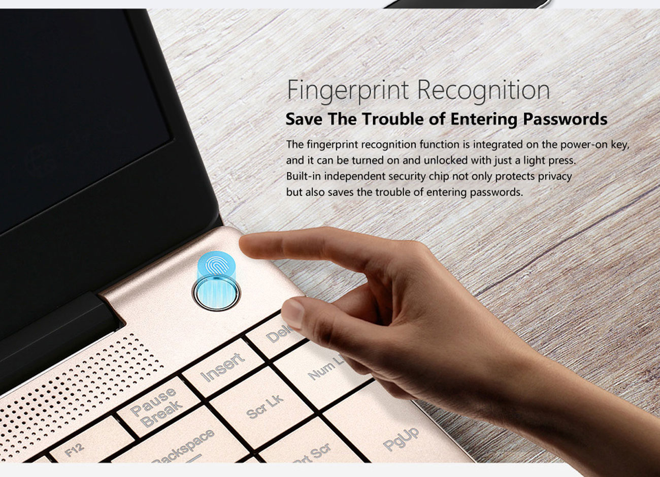 KUU-K2 IPS Screen All Metal Shell Champagne Gold Office Notebook