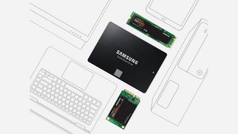 The samsung ssd in its 2.5