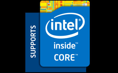 Logo of Intel Core inside
