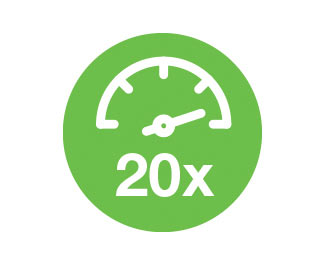 Up to 20x Faster Than Hard Drives