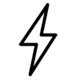 a black voltage icon