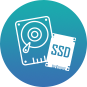 Hard drive and SSD icons