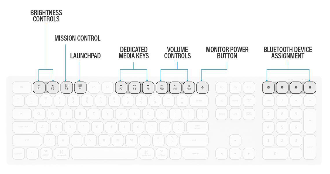 All multimedia shortcuts are marked out
