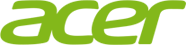 Green Acer logo on a black background