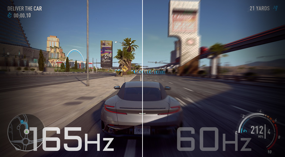 Different about 165Hz screen and normal screen