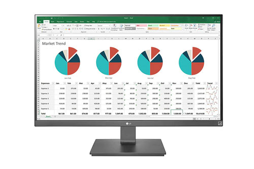 a monitor with a chart as screen