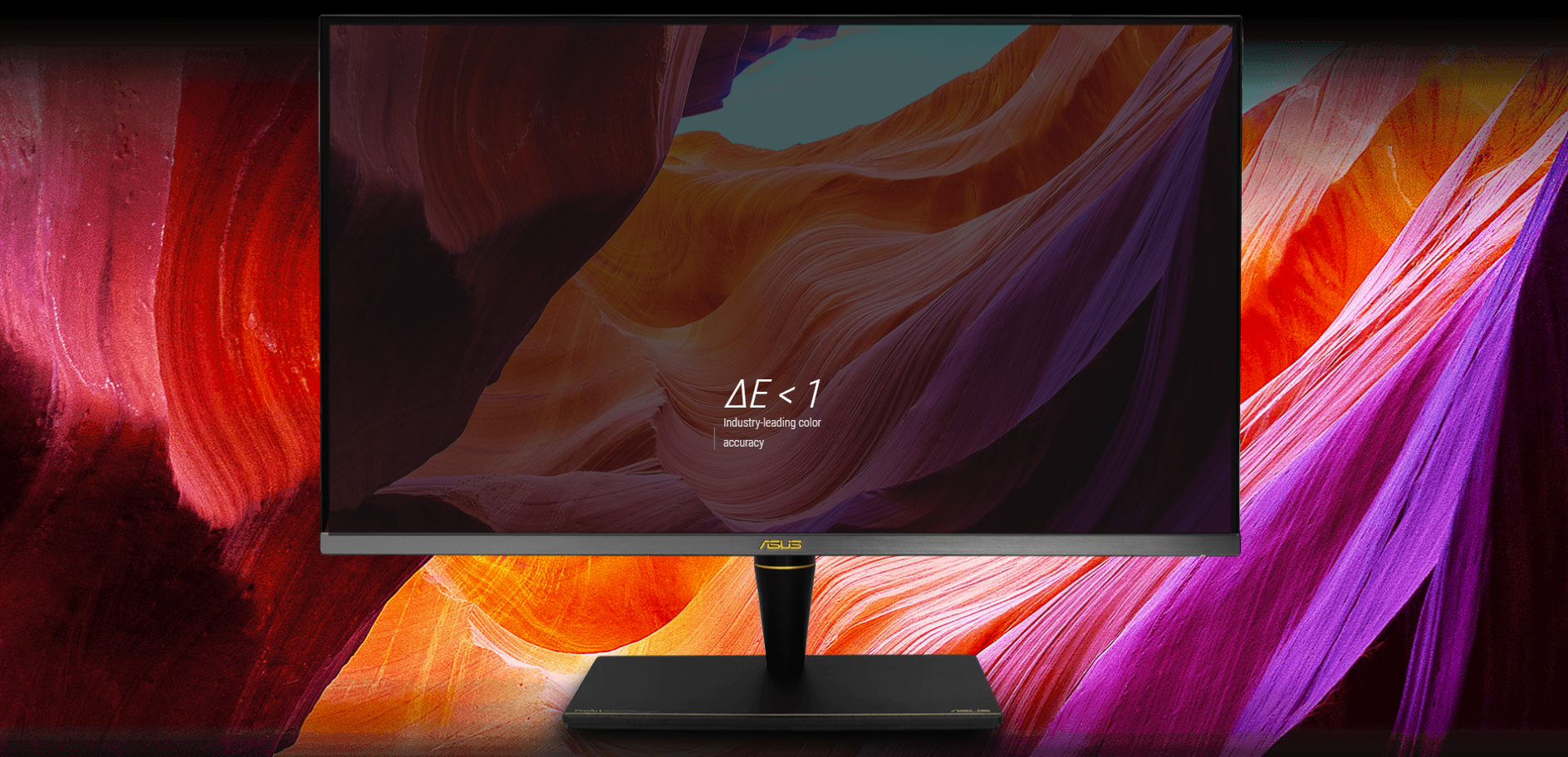 a monitor with a scenery picture as screen