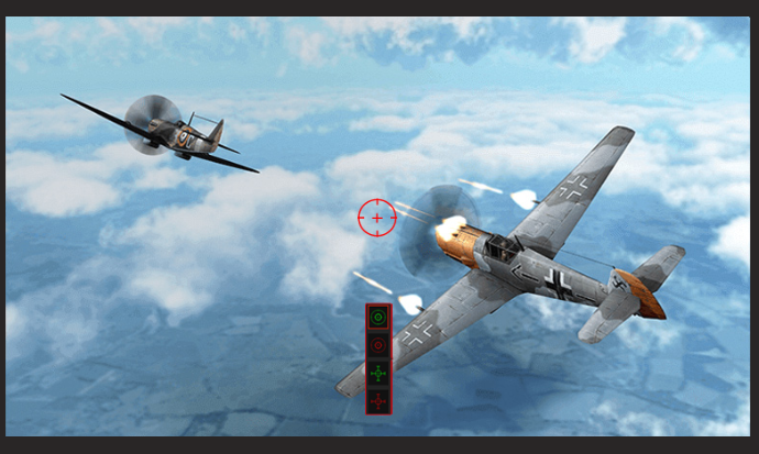 gaming with Crosshair effect