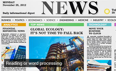 a news paper screen