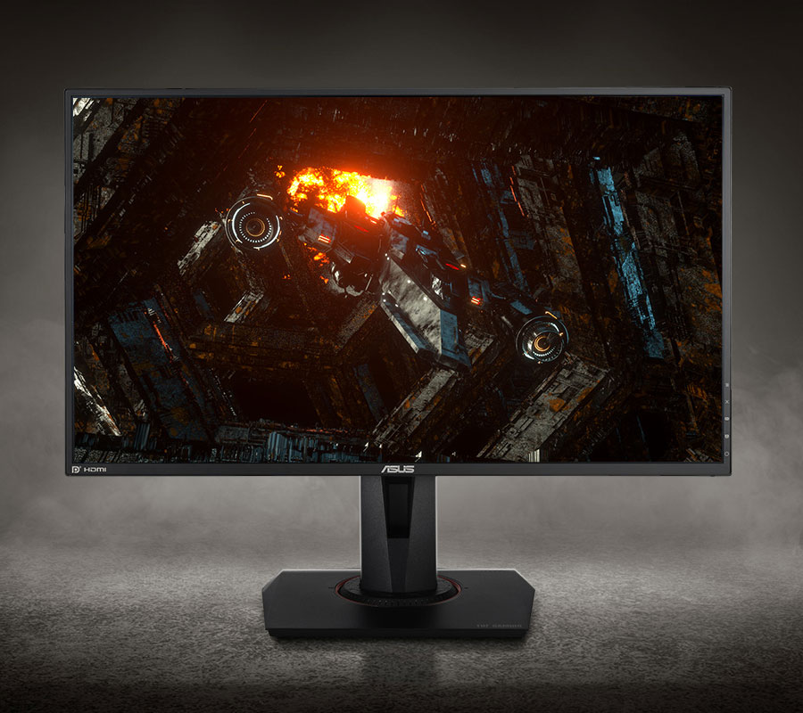 the monitor with a HD image as sreen