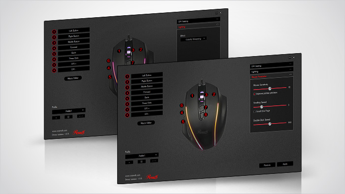 short screen of software suite