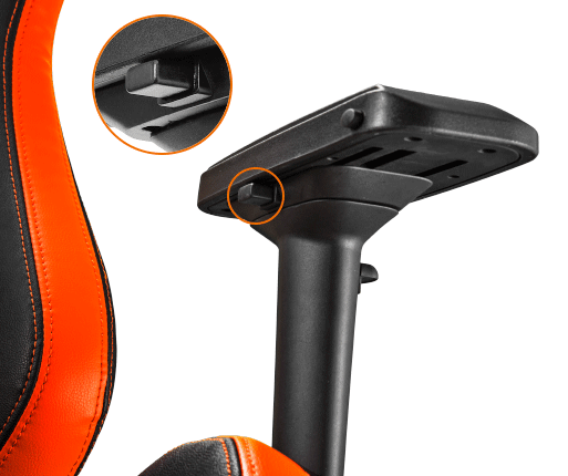 Bottom shot of the ARMOR TITAN's left arm rest moving left and right