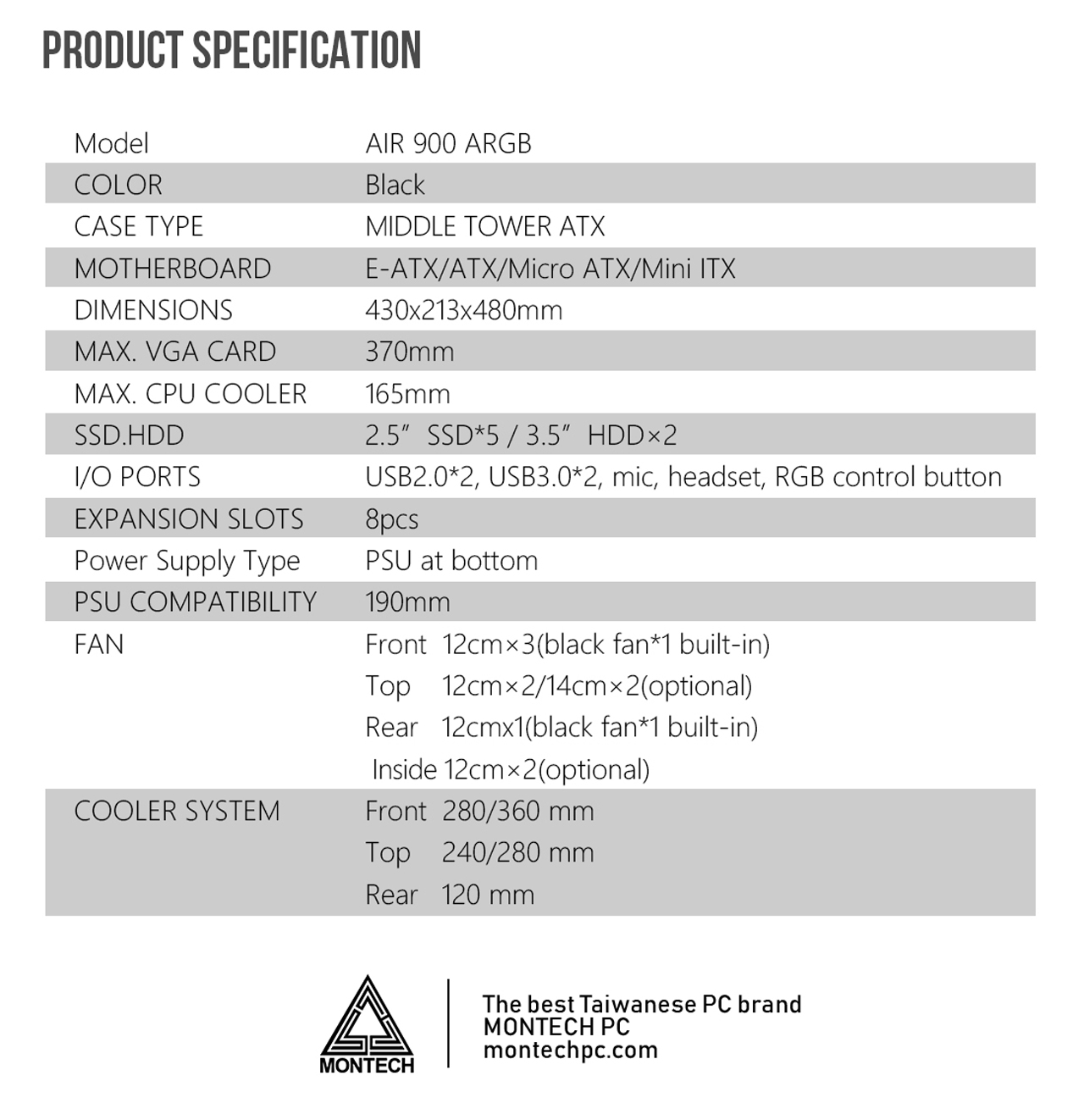 Montech Air900