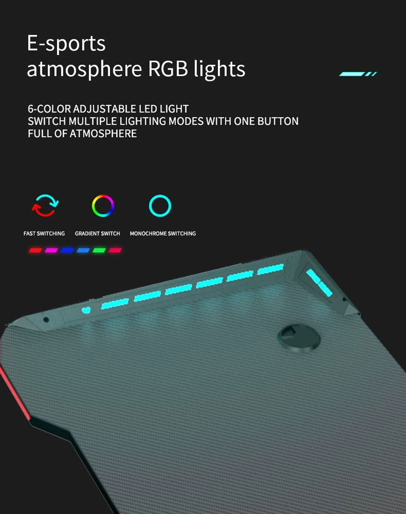 FUFU&GAGA 55inch Gaming Desk-game computer desk with LED lighting